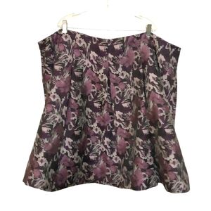 🎟️BOGO FREE🎟️ Lane Bryant Purple Floral Tapestry Style Skirt Sz 28